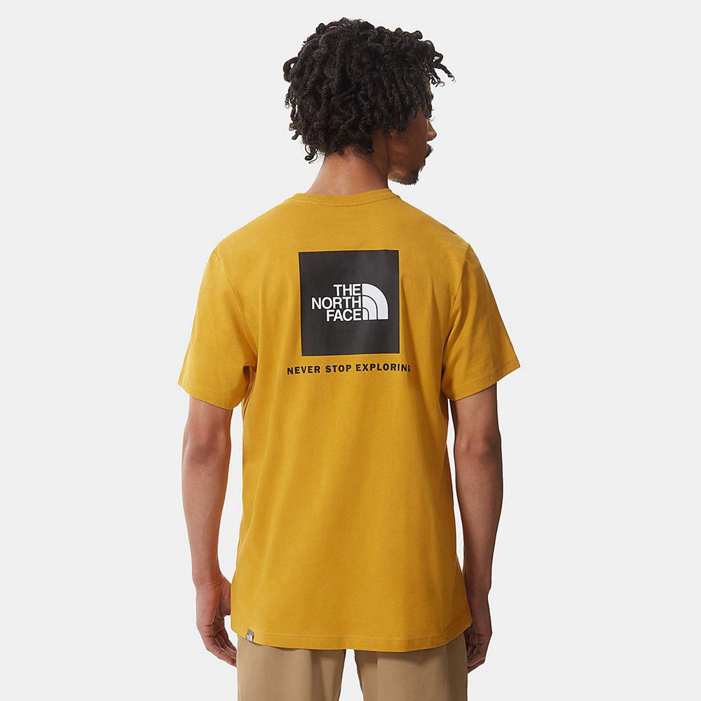 The North Face Redbox Ανδρικα T Shirt - Κίτρινα (BAHO82056)